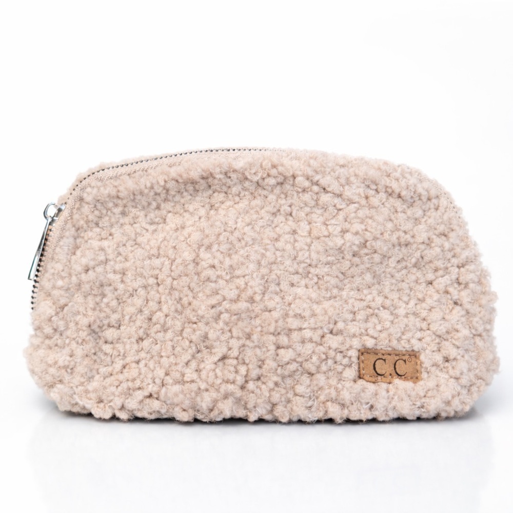 🖤NWT C.C Woman’s Sherpa Belt Bag/Fanny Pack - Taupe